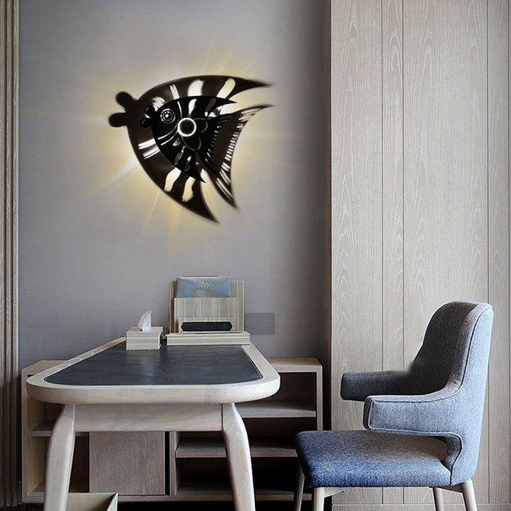 Skørter | Acrylic Hollow Fish Wall Lamp Care Room Single Lamp Modern Cute Wall Light