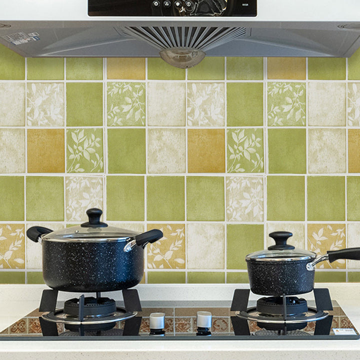 Lisslune | Modern Peel and Stick Splash Guard Wall Tile PVC Wallpaper for the Kitchen
