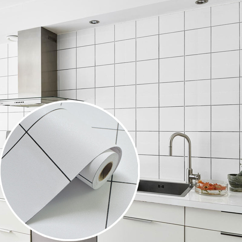 Lisslune | Modern Peel and Stick Back Wall Tile PVC Rectangular Wallpaper
