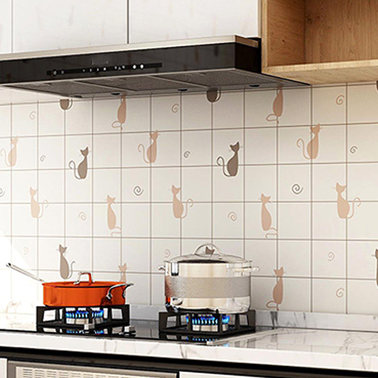 Lisslune | Modern Peel and Stick Back Wall Tile PVC Rectangular Wallpaper