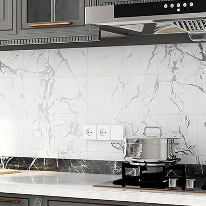 Lisslune | Modern Peel and Stick Back Wall Tile PVC Rectangular Wallpaper