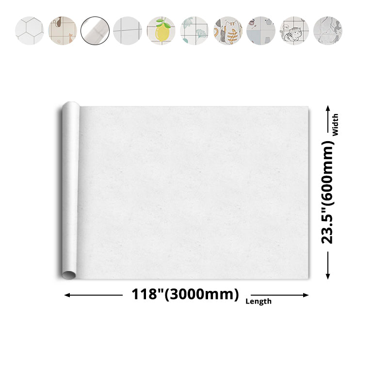 Lisslune | Modern Peel and Stick Back Wall Tile PVC Rectangular Wallpaper