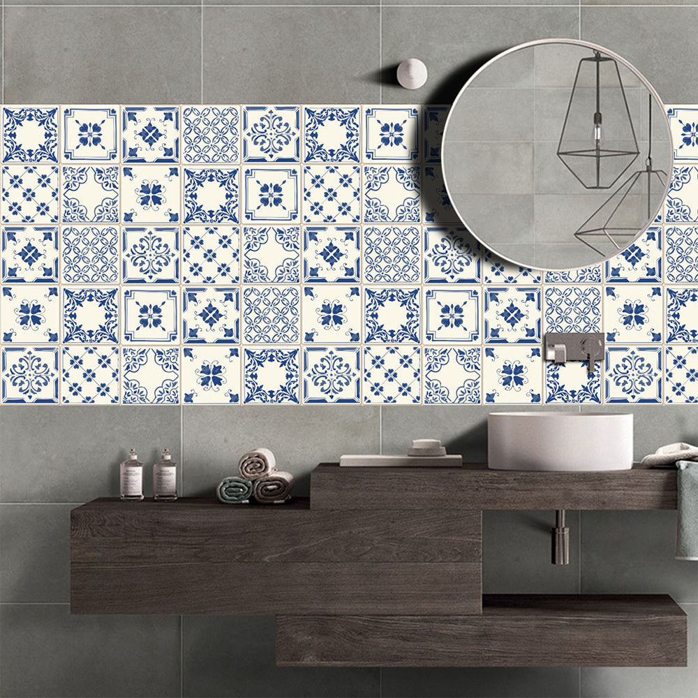 Lisslune | Traditional Peel and Stick Back Wall PVC Mosaic Tiles Wallpaper for Kitchen Backsplash