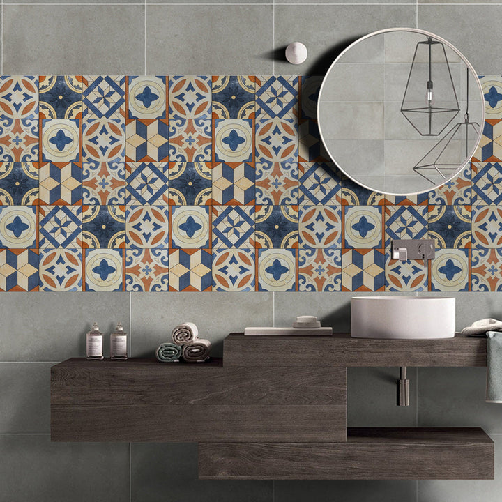 Lisslune | Traditional Peel and Stick Back Wall PVC Mosaic Tiles Wallpaper for Kitchen Backsplash