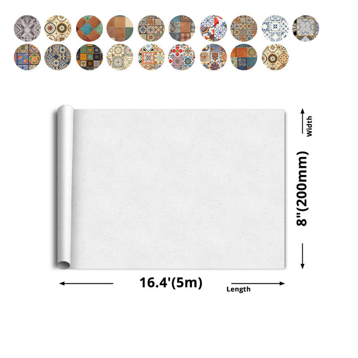 Lisslune | Traditional Peel and Stick Back Wall PVC Mosaic Tiles Wallpaper for Kitchen Backsplash