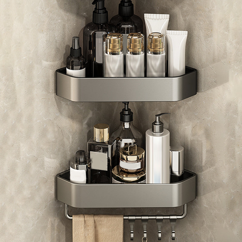 Lisslune | Adhesive Holder Metal Bathroom Accessory Single Piece or in Set with Shelf