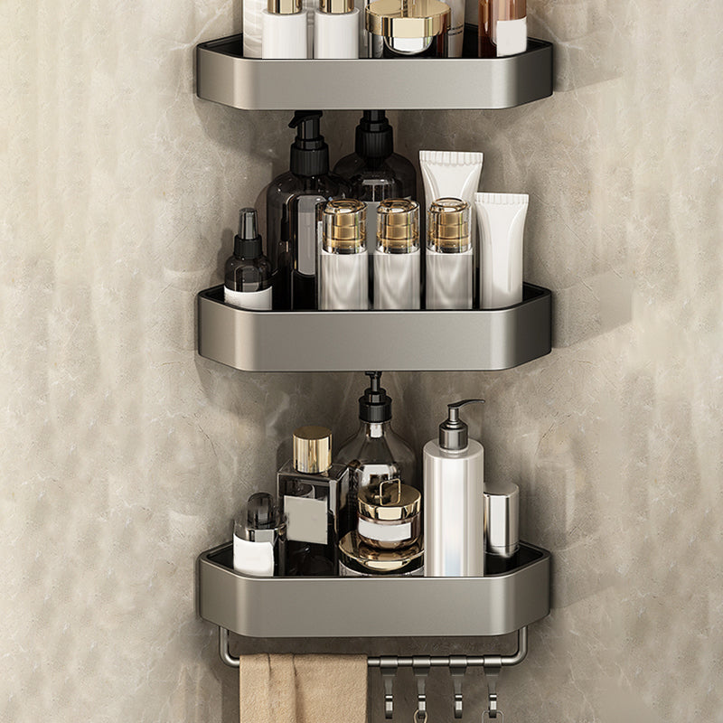 Lisslune | Adhesive Holder Metal Bathroom Accessory Single Piece or in Set with Shelf