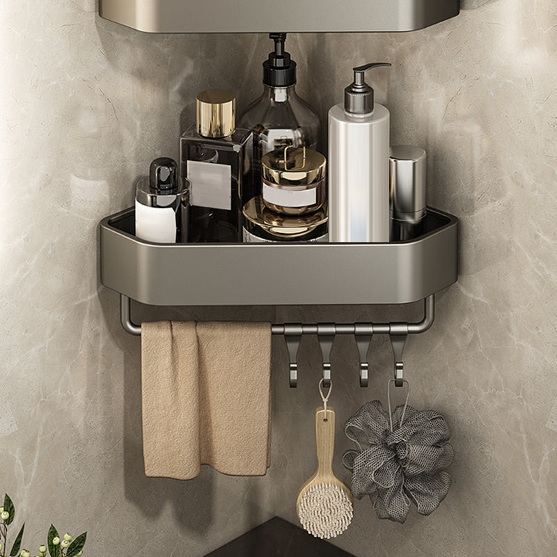 Lisslune | Adhesive Holder Metal Bathroom Accessory Single Piece or in Set with Shelf