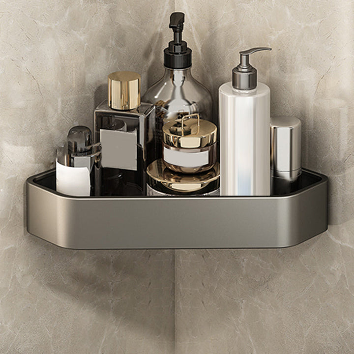 Lisslune | Adhesive Holder Metal Bathroom Accessory Single Piece or in Set with Shelf