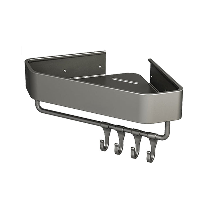 Lisslune | Adhesive Holder Metal Bathroom Accessory Single Piece or in Set with Shelf
