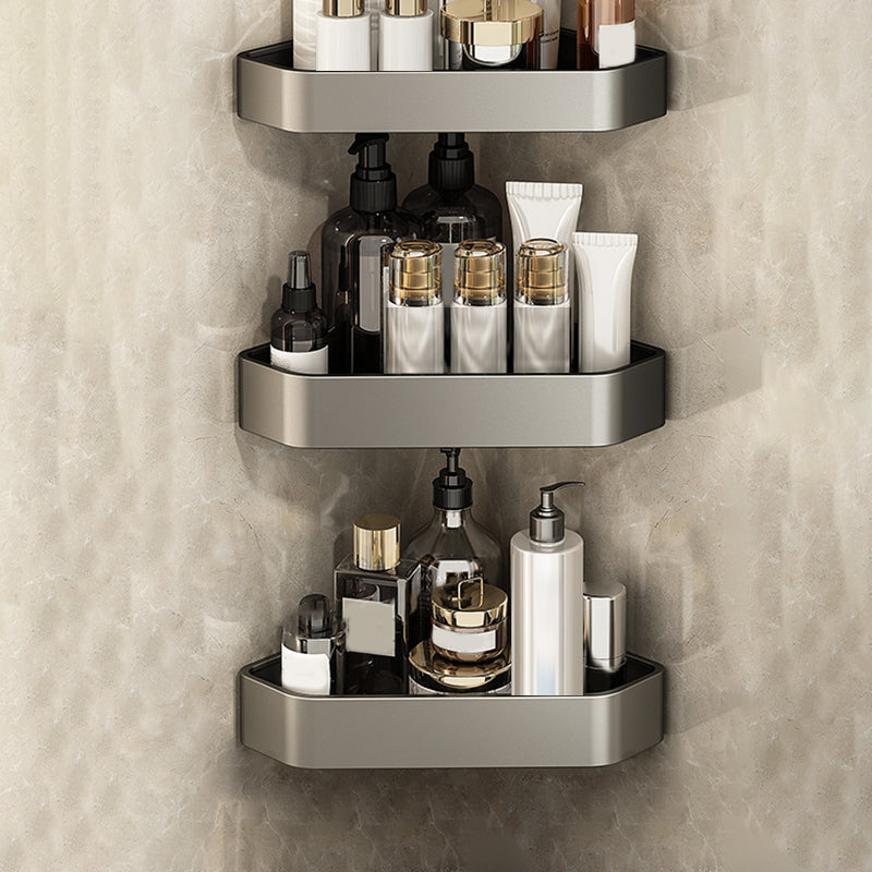 Lisslune | Adhesive Holder Metal Bathroom Accessory Single Piece or in Set with Shelf