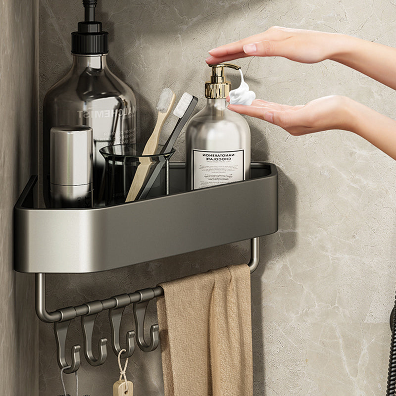 Lisslune | Adhesive Holder Metal Bathroom Accessory Single Piece or in Set with Shelf