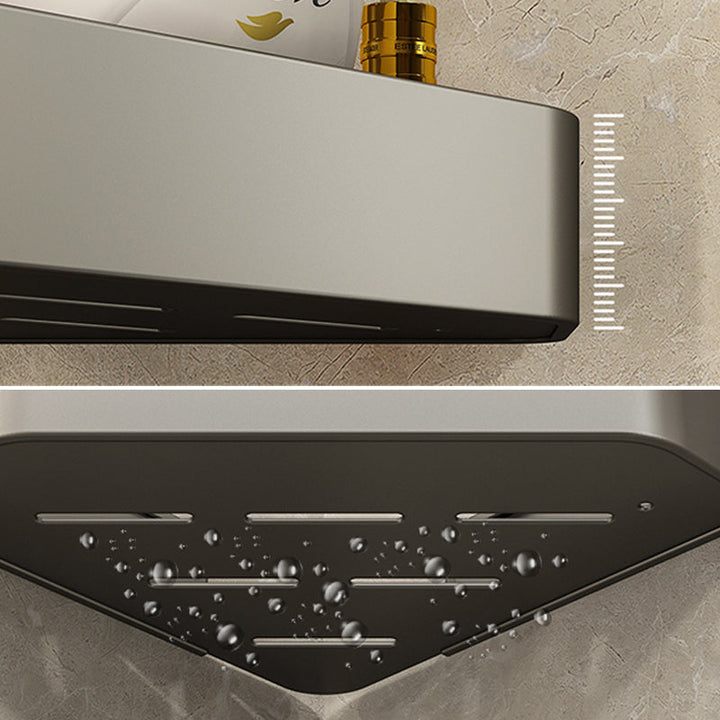 Lisslune | Adhesive Holder Metal Bathroom Accessory Single Piece or in Set with Shelf