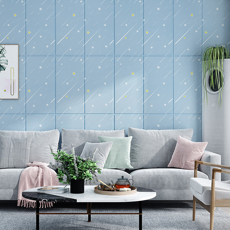 Lisslune | Contemporary Wall Ceiling Cartoon Print Peel and Stick Waterproof Wall Panel
