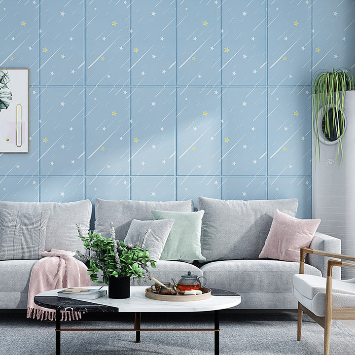 Lisslune | Contemporary Wall Ceiling Cartoon Print Peel and Stick Waterproof Wall Panel
