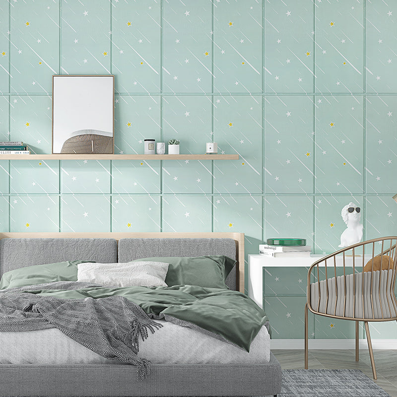 Lisslune | Contemporary Wall Ceiling Cartoon Print Peel and Stick Waterproof Wall Panel
