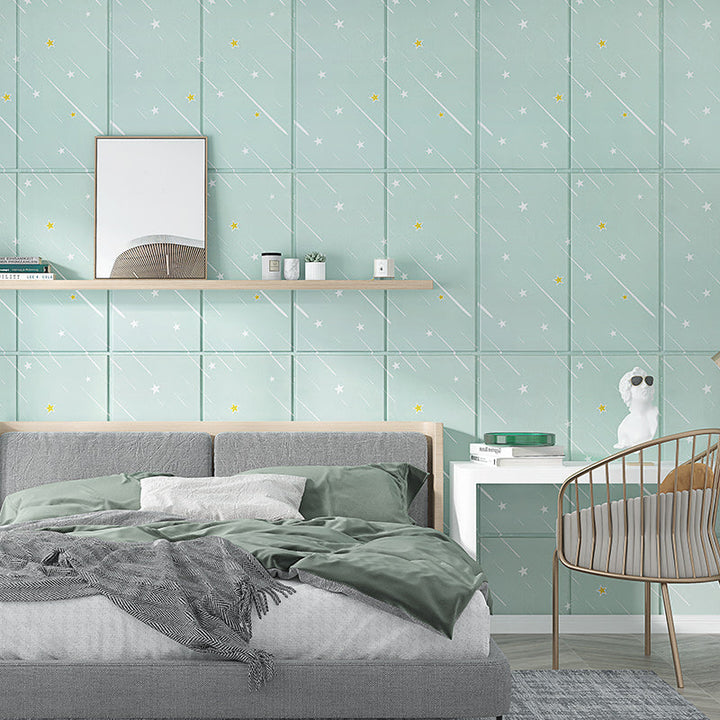 Lisslune | Contemporary Wall Ceiling Cartoon Print Peel and Stick Waterproof Wall Panel