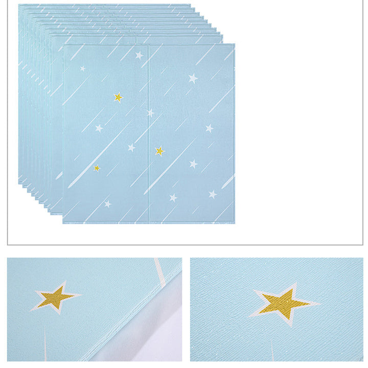 Lisslune | Contemporary Wall Ceiling Cartoon Print Peel and Stick Waterproof Wall Panel