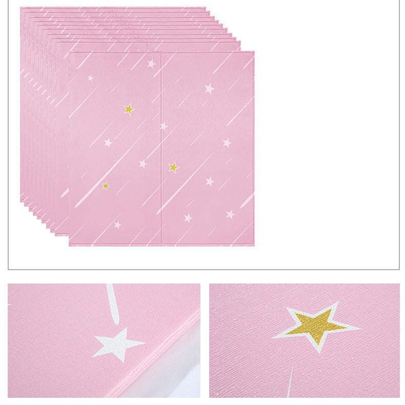 Lisslune | Contemporary Wall Ceiling Cartoon Print Peel and Stick Waterproof Wall Panel