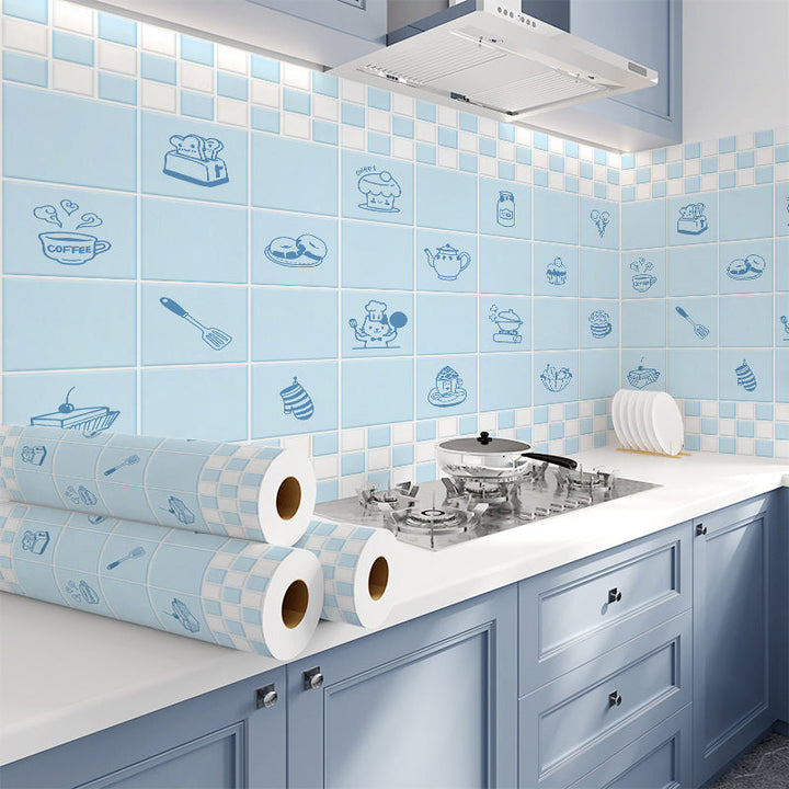 Lisslune | Modern Peel & Stick Field Tile Plastic Wallpaper for Backsplash Wall