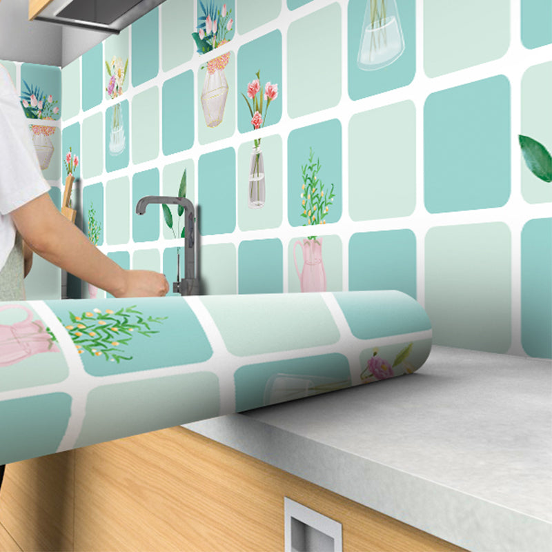 Lisslune | Modern Peel & Stick Field Tile Plastic Wallpaper for Backsplash Wall