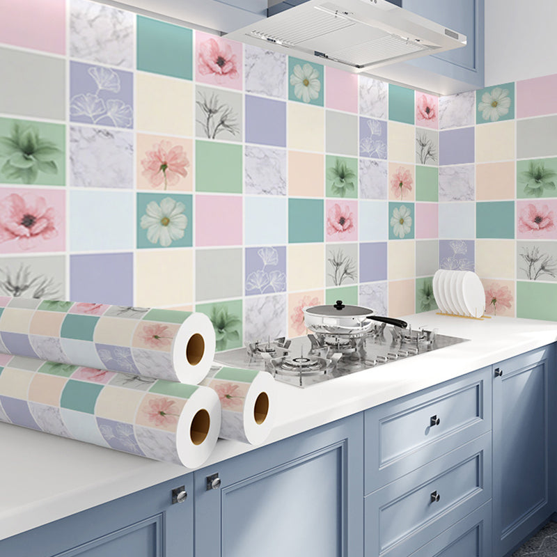 Lisslune | Modern Peel & Stick Field Tile Plastic Wallpaper for Backsplash Wall