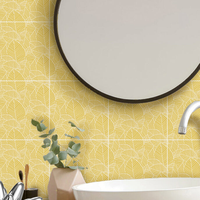 Lisslune | Square Tile Peel and Stick Tile PVC Kitchen and Bathroom Backsplash Peel and Stick Tiles