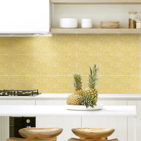 Lisslune | Square Tile Peel and Stick Tile PVC Kitchen and Bathroom Backsplash Peel and Stick Tiles