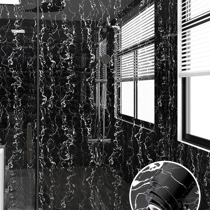 Lisslune | Modern Peel and Stick Splash Guard Wall Tile PVC Wallpaper for Shower