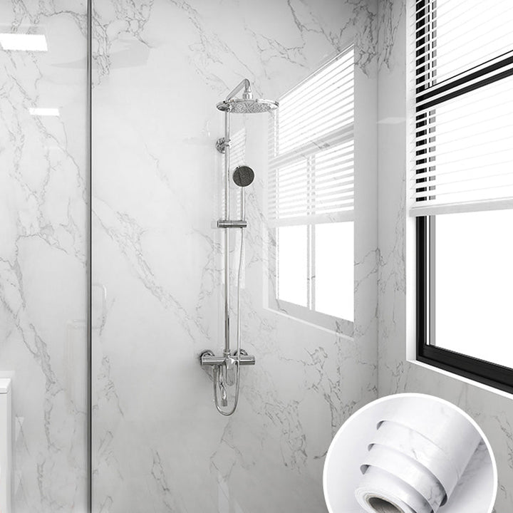 Lisslune | Modern Peel and Stick Splash Guard Wall Tile PVC Wallpaper for Shower