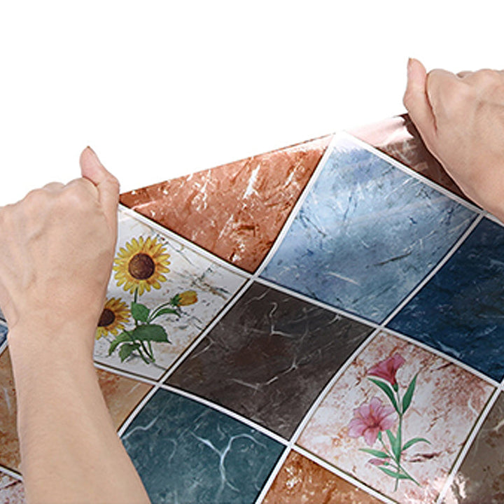 Lisslune | Modern Peel and Stick Back Wall Tiles PVC Wallpaper for Floor and Wall