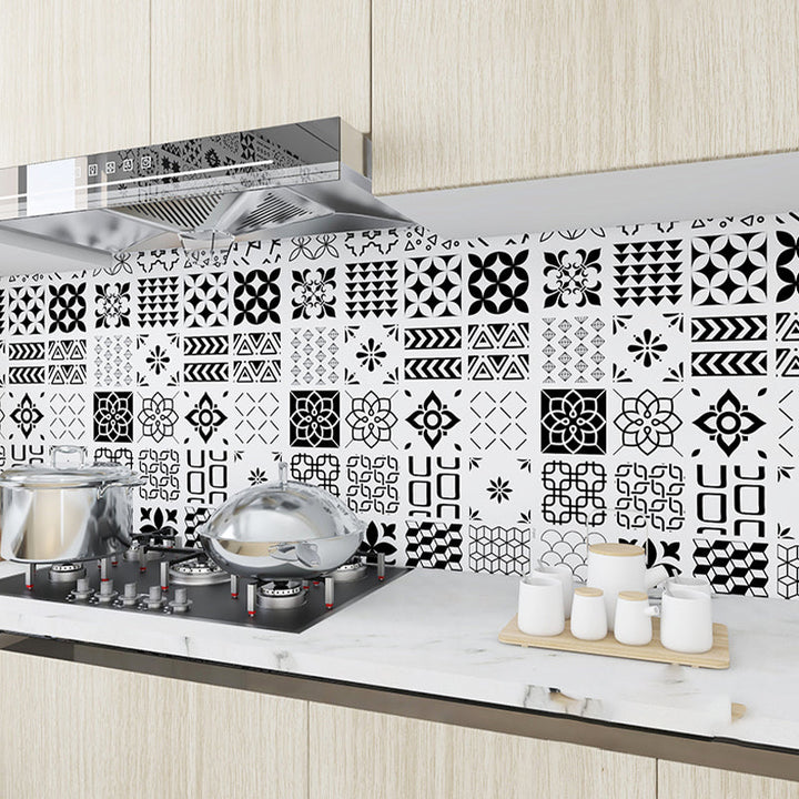 Lisslune | Modern Peel and Stick Backsplash PVC Mosaic Tiles Wallpaper for Backsplash Wall