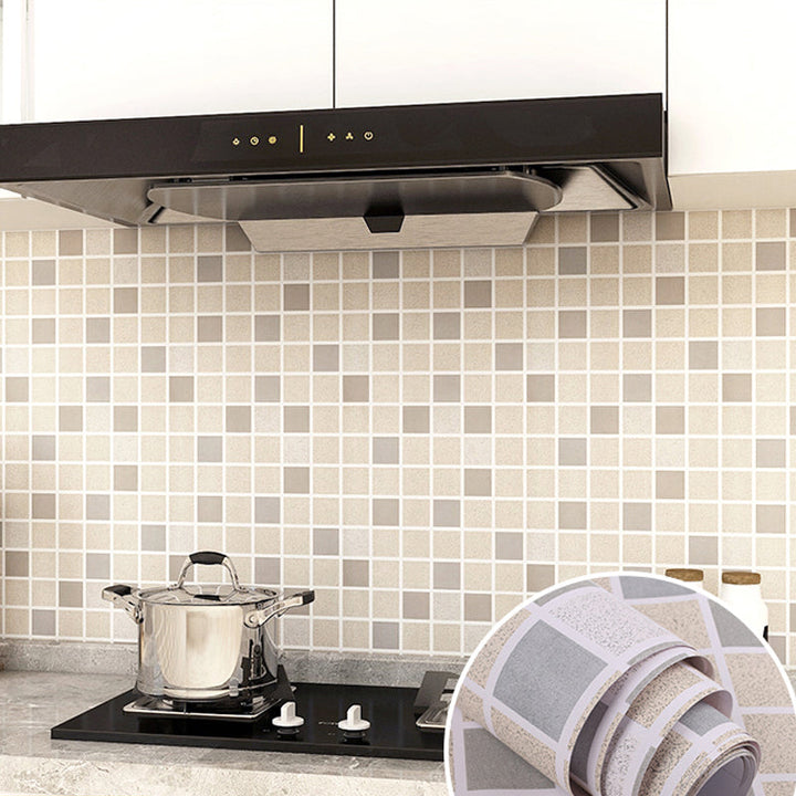 Lisslune | Modern Peel and Stick Wall Covering PVC Mosaic Tiles Field Tiles for the Kitchen