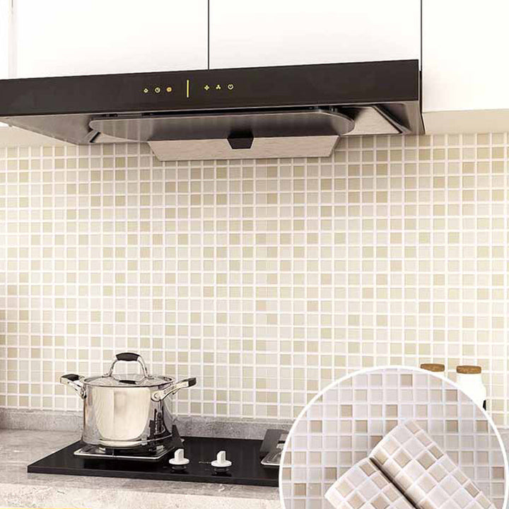Lisslune | Modern Peel and Stick Wall Covering PVC Mosaic Tiles Field Tiles for the Kitchen