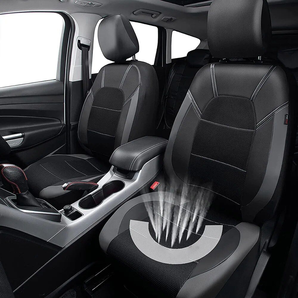 Lisslune | Universal PU leather 9-piece car seat cover set for 5-seater vehicles
