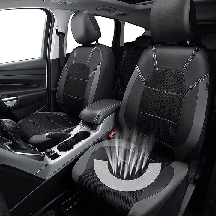 Lisslune | Universal PU leather 9-piece car seat cover set for 5-seater vehicles