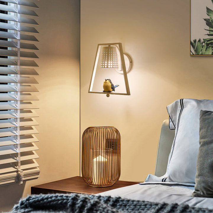 Skørter | Children's Room Coolie Shade Wall Lamp Metal 1 Light Children's Wall Light with Cute Bird