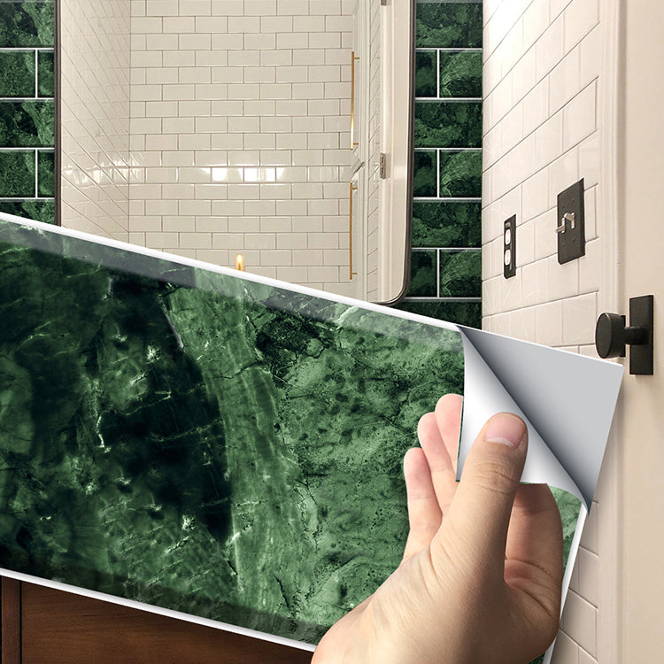 Lisslune | Mosaic tiles peel and attach tiles PVC backsplash peel and attach wall tiles in green