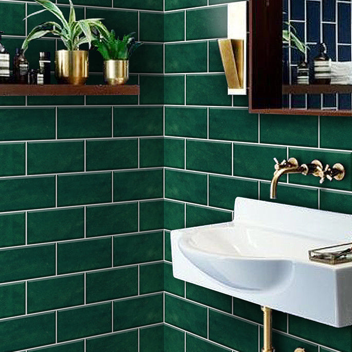 Lisslune | Mosaic tiles peel and attach tiles PVC backsplash peel and attach wall tiles in green