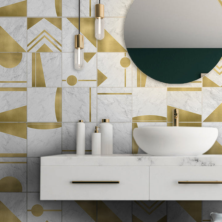 Lisslune | Contemporary Mosaic Tile Peel and Stick Tile Kitchen Backsplash Peel and Stick Wall Tile