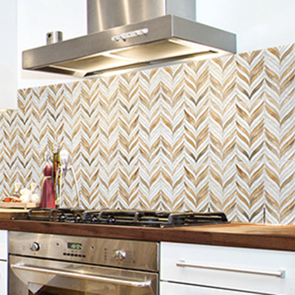 Lisslune | Contemporary Mosaic Tile Peel and Stick Tile Kitchen Backsplash Peel and Stick Wall Tile