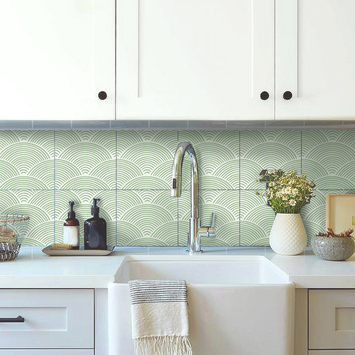 Lisslune | Modern Mosaic Tile Peel and Stick Tile Pvc Kitchen Backsplash Peel and Stick Wall Tile