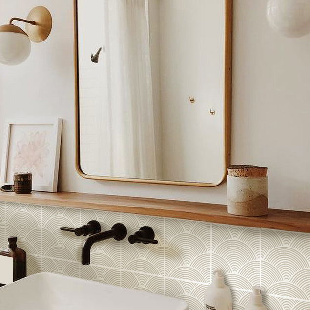 Lisslune | Modern Mosaic Tile Peel and Stick Tile Pvc Kitchen Backsplash Peel and Stick Wall Tile
