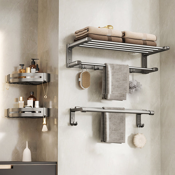 Lisslune | Modern Bathroom Accessory Set Adhesive Mount Bathroom Accessory Set
