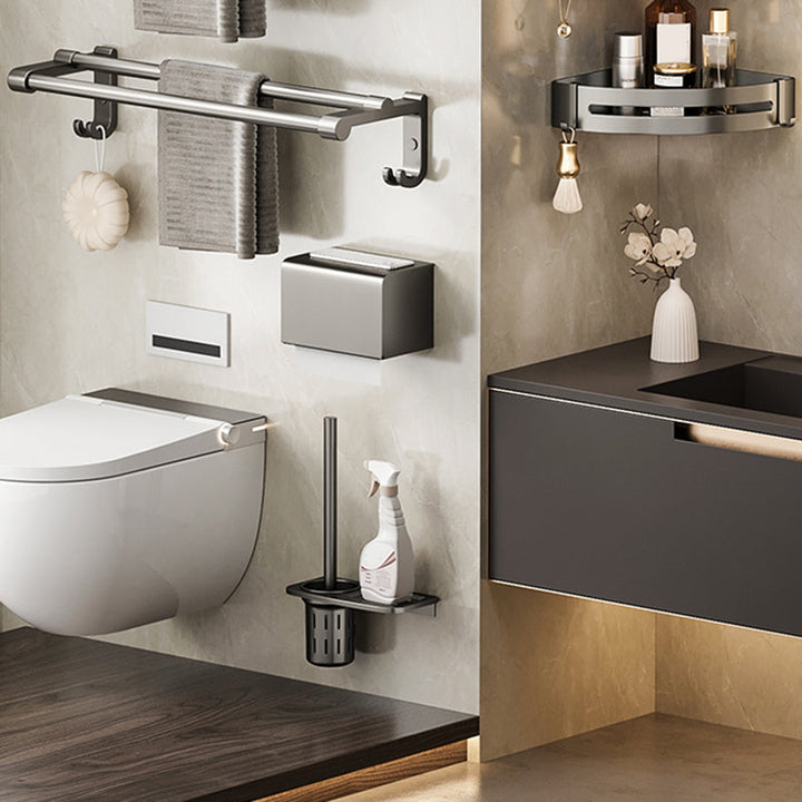 Lisslune | Modern Bathroom Accessory Set Adhesive Mount Bathroom Accessory Set