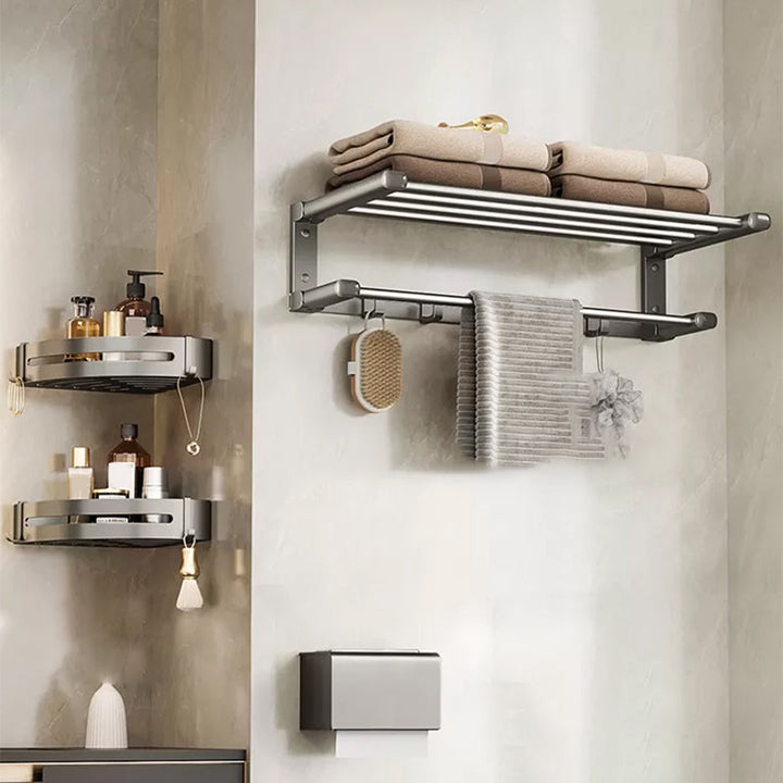 Lisslune | Modern Bathroom Accessories Set Adhesive Mount Bathroom Accessories Set