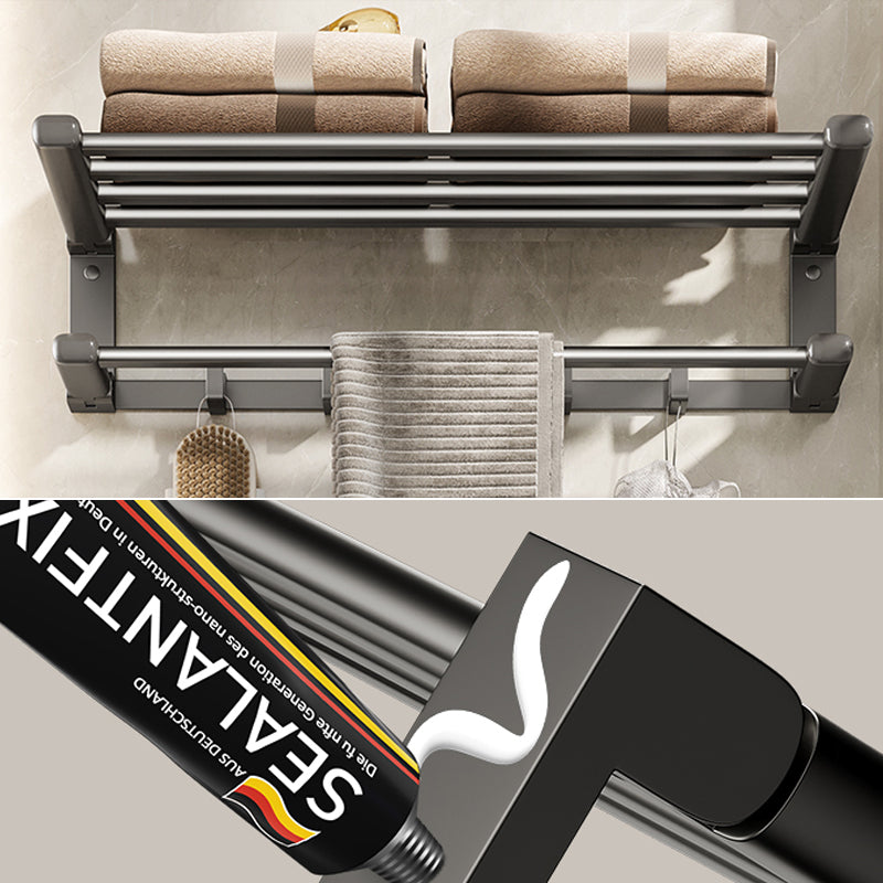 Lisslune | Modern Bathroom Accessories Set Adhesive Mount Bathroom Accessories Set