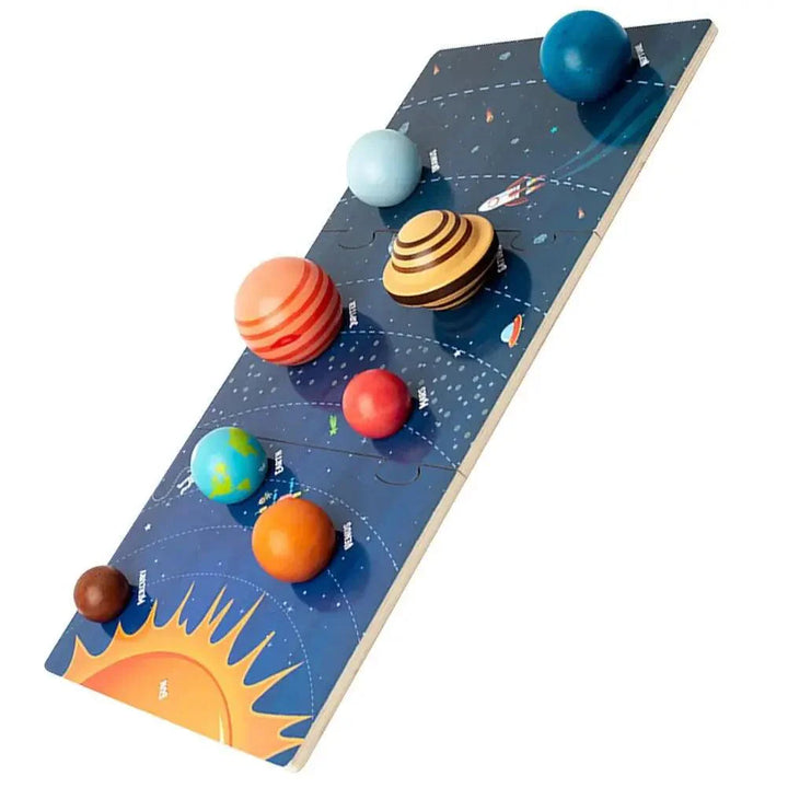 Lisslune | Galactic Discovery Wooden Puzzle Set: Solar System Adventure Set for Kids