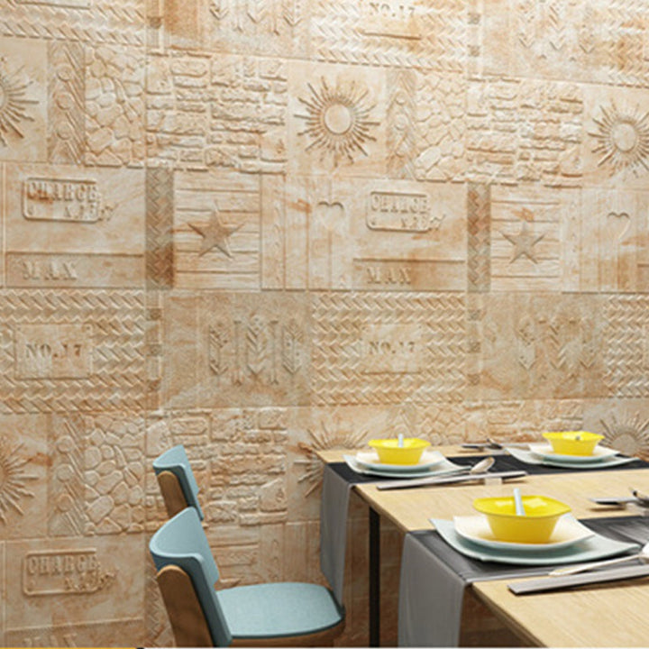 Lisslune | Peel and Stick Wall Ceiling 3D Embossed Wall Covering with Waterproof