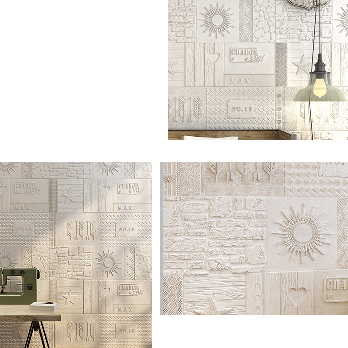 Lisslune | Peel and Stick Wall Ceiling 3D Embossed Wall Covering with Waterproof